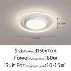 LED Ceiling Light with Remote Dimming for Modern Nordic Home Decor