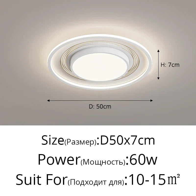 LED Ceiling Light with Remote Dimming for Modern Nordic Home Decor