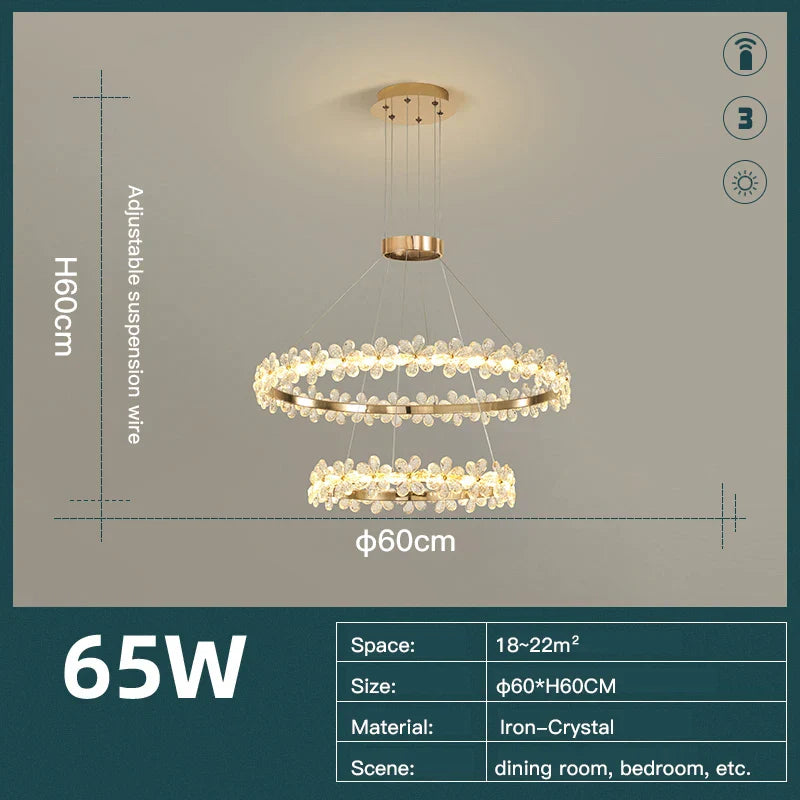 Crystal LED Chandelier for Home Decor & Luxury Lighting
