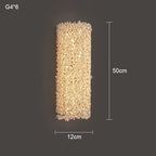 Crystal Wall Lamp: Modern Minimalist Master Bedroom Lighting