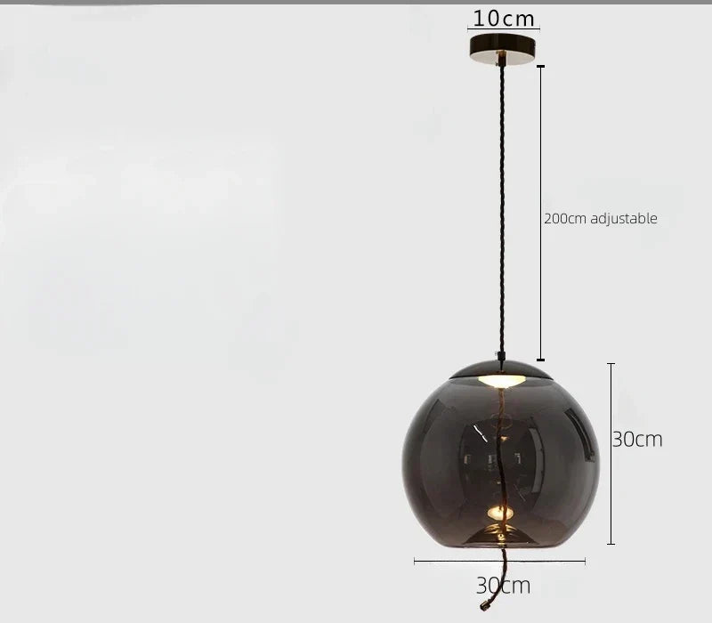 Glass LED Chandeliers for Living Room Bedroom Kitchen Pendant Lamp