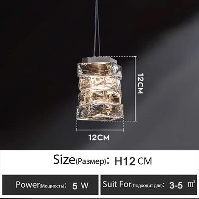 LED Crystal Chandelier for Bedroom Living Room Luxury Ceiling Light