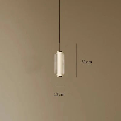 Glass Staircase Pendant Light: American Retro Minimalist Restaurant Foyer Artistic Lamp