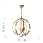 Gold Globe Chandelier Pendant Light for Living Room & Dining Room