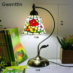 Stained Glass Tiffany Bedside Table Lamp for Home Bedroom Decor