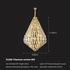 Crystal Pendant Chandelier for Home, Hotel, Restaurant - Luxury Duplex Hall Light