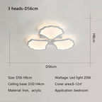 Ginkgo Biloba LED Ceiling Lamp Dimmable Minimalist Modern Indoor Light Fixtures