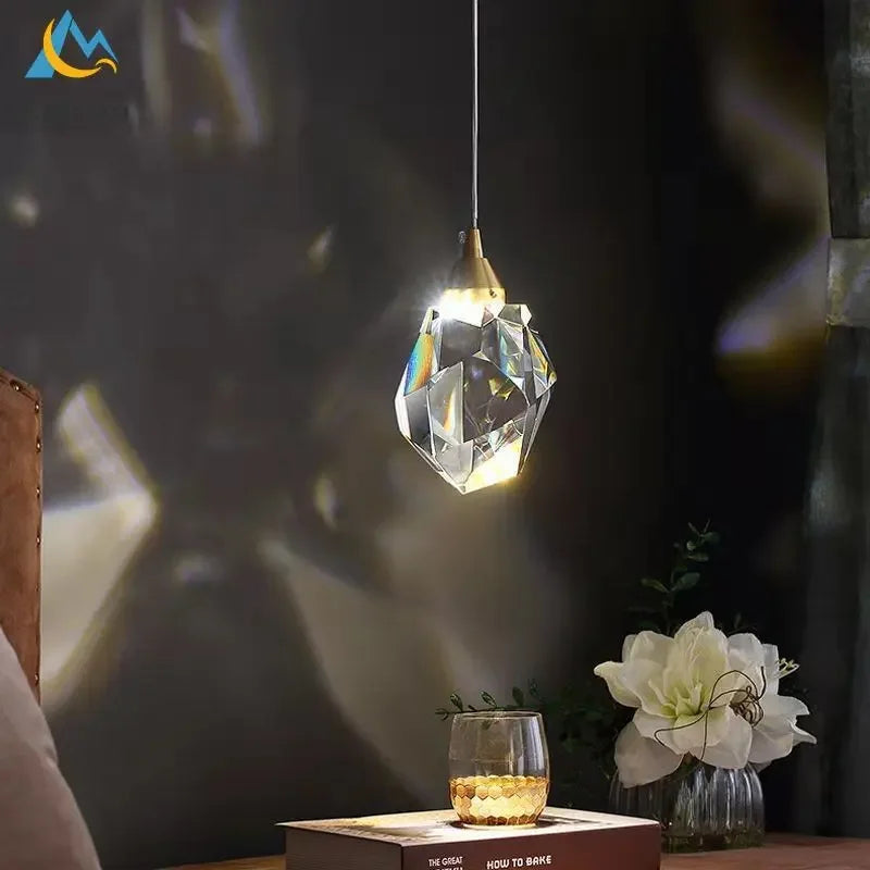 Nordic Crystal LED Pendant Light for Modern Living Room Decor