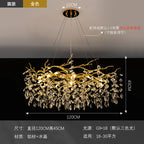 Golden Branch Led Ceiling Chandelier Modern Living Room Pendant Lights