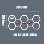 Aluminum Housing Hexagon LED Light Bar Detailing Light 5X12M Honeycomb Ceiling Lamp