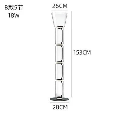 Nordic Glass LED Floor Lamp for Modern Indoor Decor