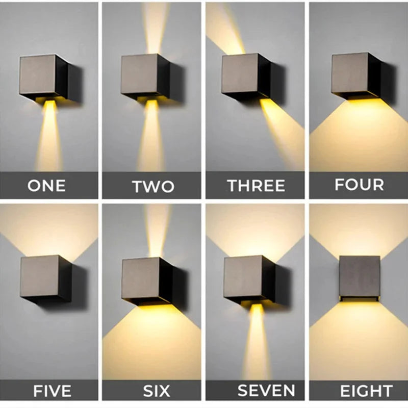 Outdoor Wall Light 10W Up Down Adjustable Angle for Corridor Garden Decor