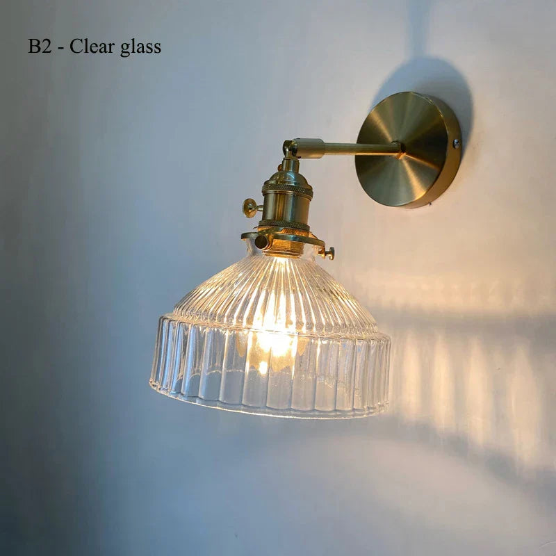 Glass Shade LED Wall Lamp for Luxury Living Room Decor