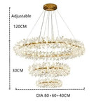 Crystal Flower Chandelier: Nordic Luxury Lighting for Home Decor & Restaurant