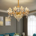 Crystal Chandelier Pendant for Villa Duplex, Hotel Lobby, European Décor