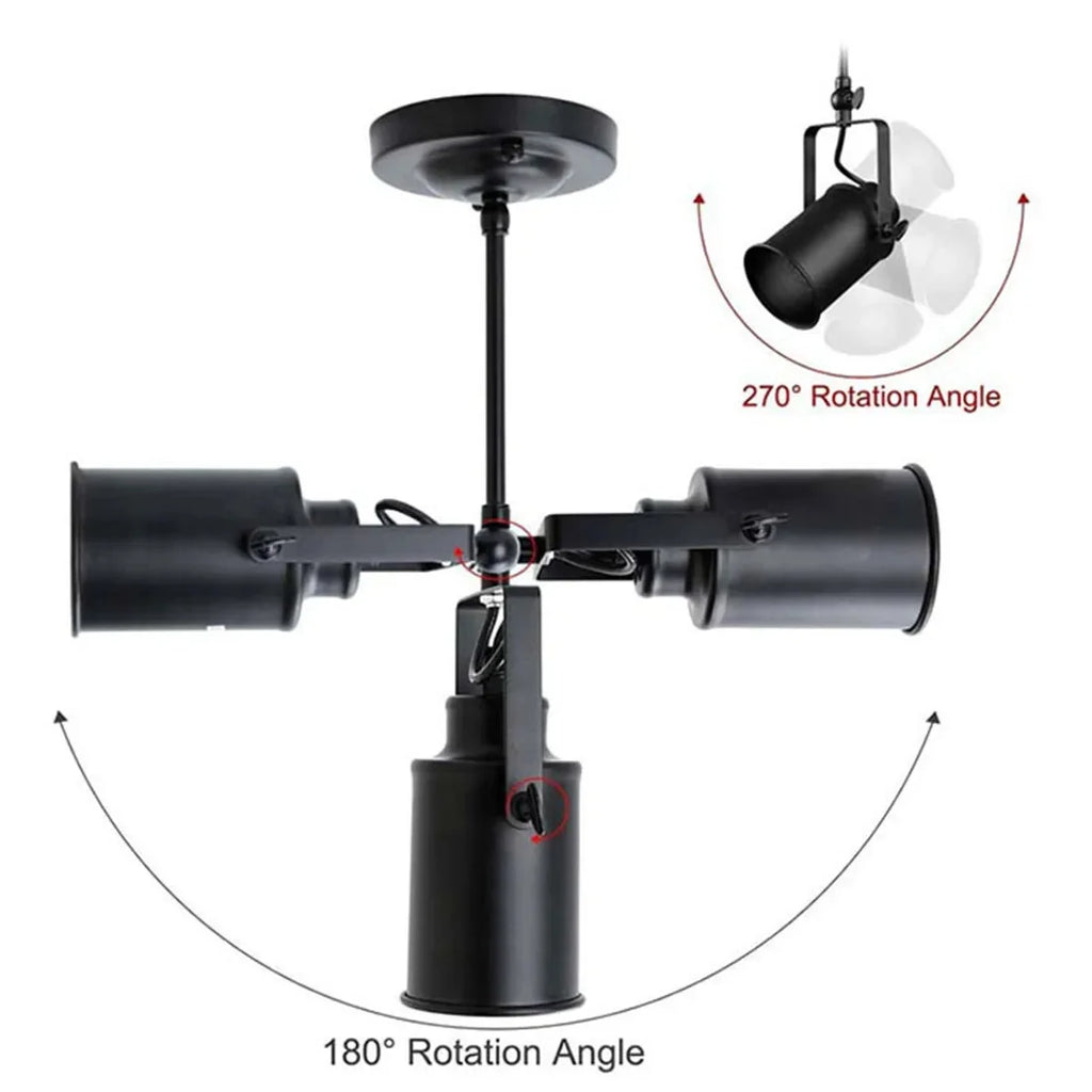 Industrial Vintage Adjustable Ceiling Lamp for Restaurant Coffee Shop Hotel