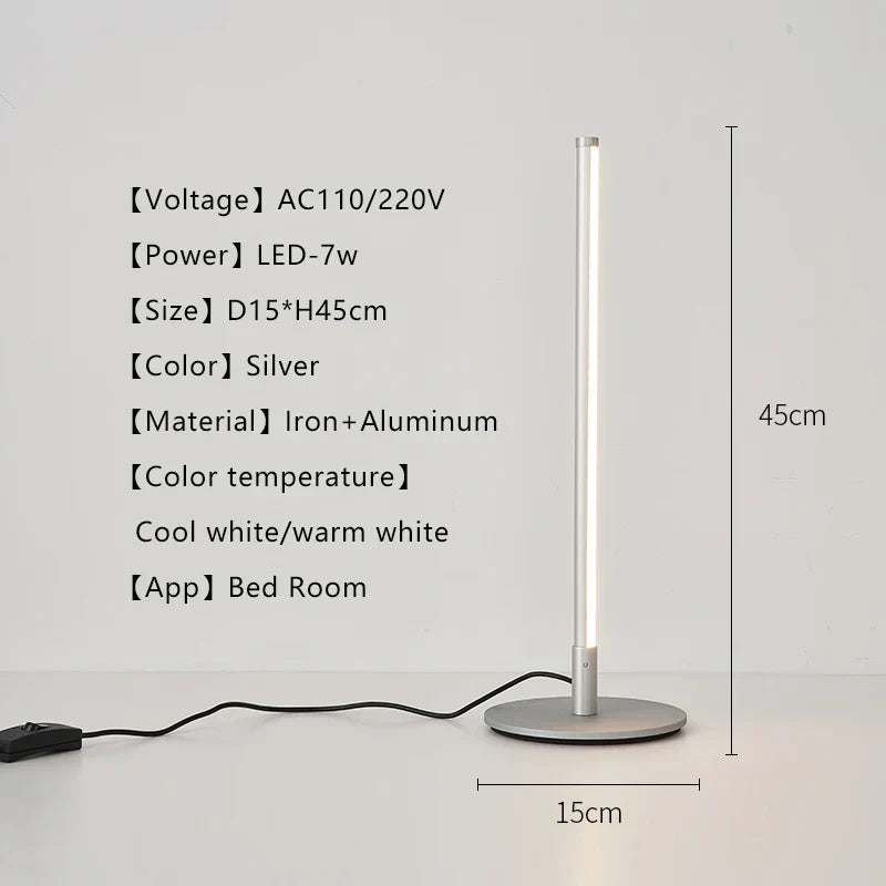 LED Table Lamp - Eye-Protection Desk Lamp for Bedroom, Study, Office, Reading