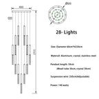 Crystal Loft Chandelier: Modern Nordic Art Deco Gold LED Lighting for Living Room