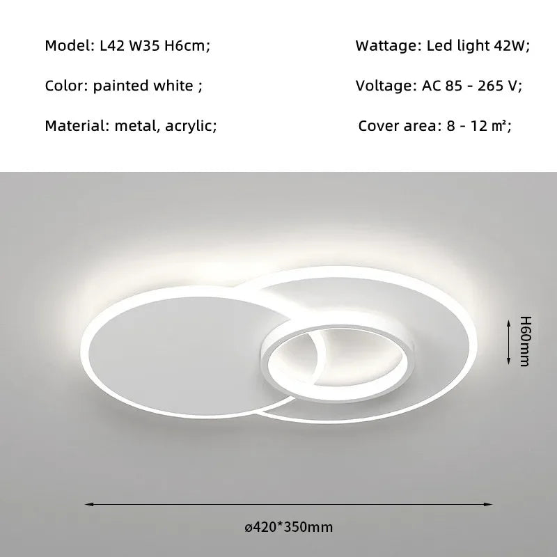 Minimalist LED Ceiling Light for Living Room and Bedroom