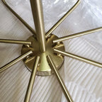 Modern Farmhouse 8-Light Brass & Black Candle Chandelier