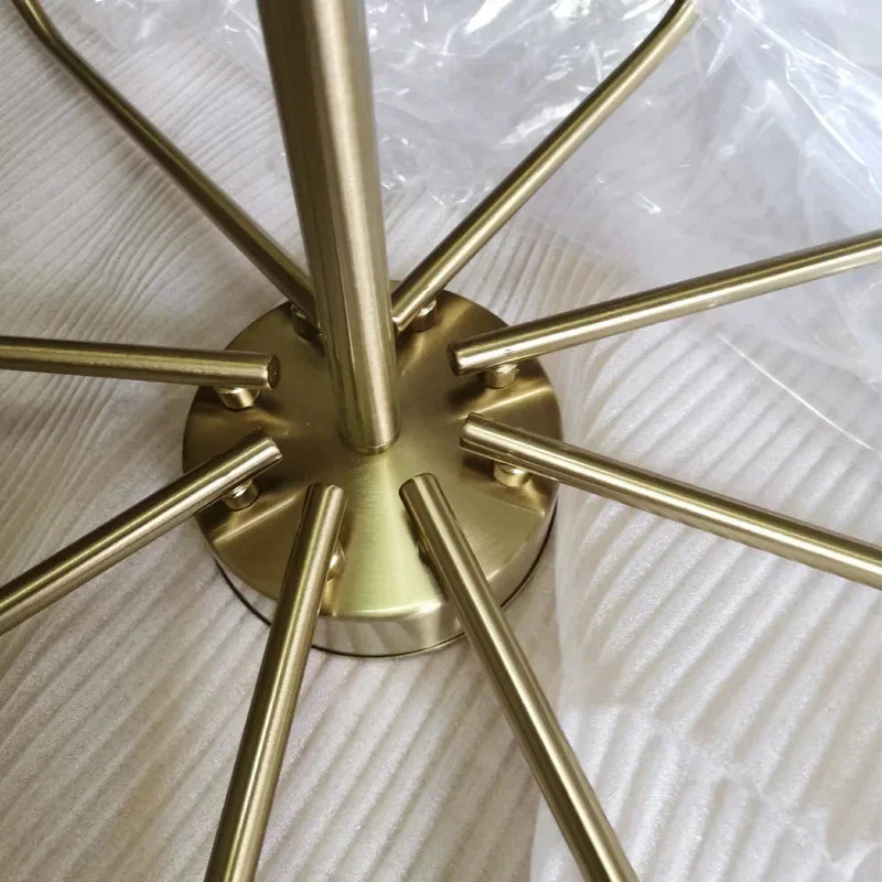 Modern Farmhouse 8-Light Brass & Black Candle Chandelier