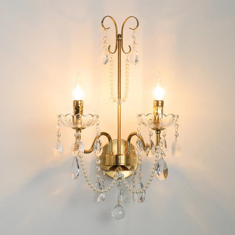 French Pearl Chandelier, Elegant Retro Design for Luxurious Living Spaces