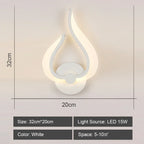 LED Wall Sconce Light Acrylic Lamp for Bedroom Corridor Chandelier Style