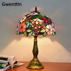 Tiffany Style Stained Glass Led Table Lamp