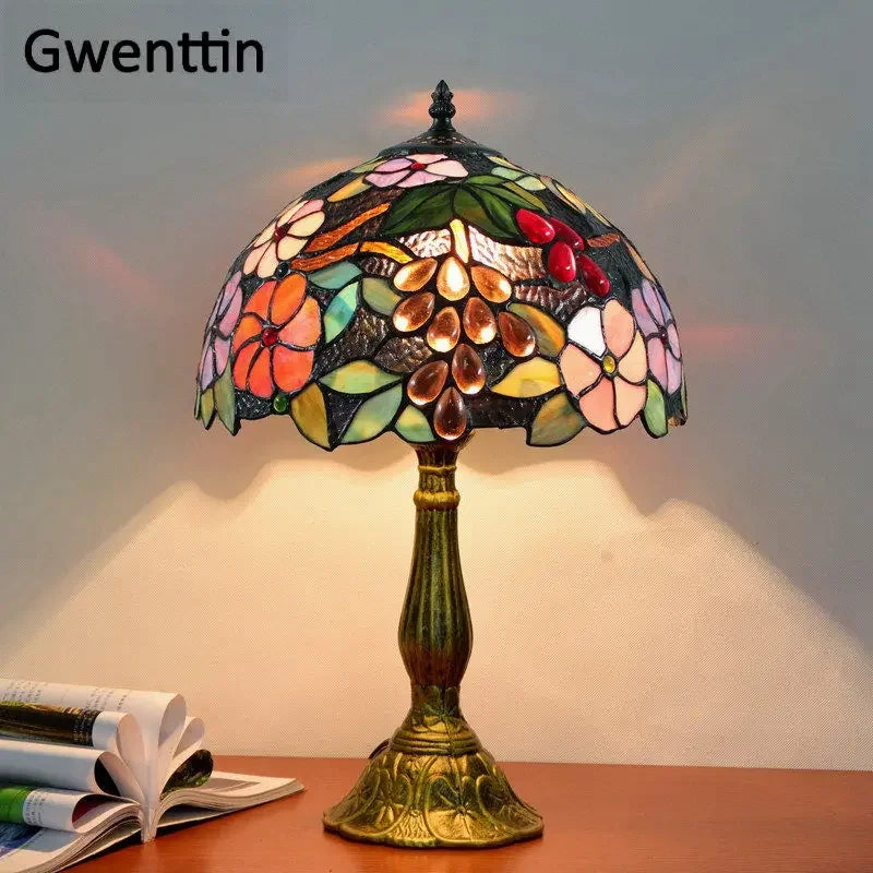 Tiffany Style Stained Glass Led Table Lamp