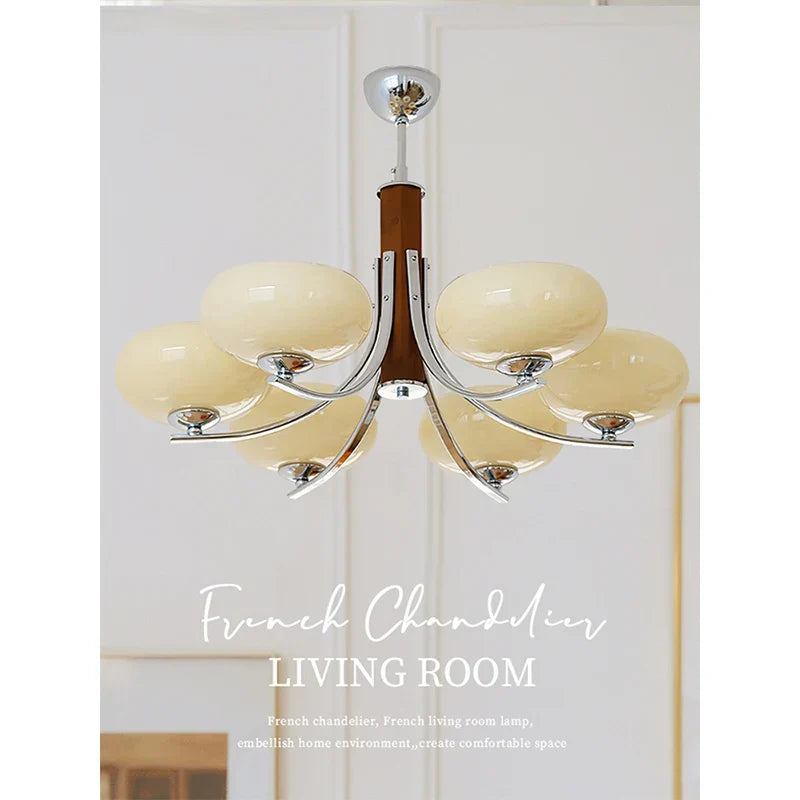 Glass Chandelier: Bauhaus Art for Living Room, Bedroom, Study, Hall, Restaurant