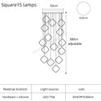 Modern Chandelier Luxury Villa Staircase Lighting by Afralia™