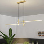 Minimalist Black Gold Dining Table Pendant Lamp for Kitchen Chandelier Lighting Fixtures