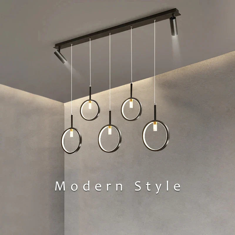 LED Dining Chandelier: Modern Pendant Light for Home Decor & Bar Counter