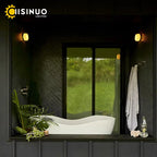 Round Glass LED Wall Sconce for Indoor Outdoor Lighting Décor