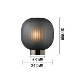 Black Glass Ball Nordic Design LED Table Light for Bedroom and Living Room