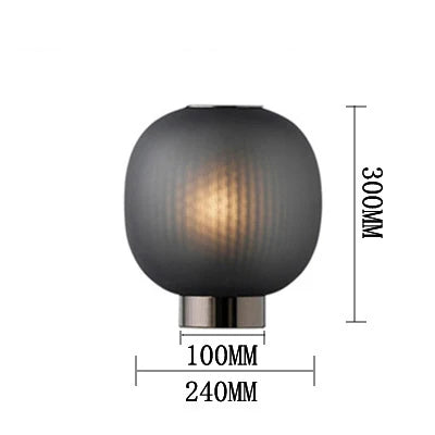 Black Glass Ball Nordic Design LED Table Light for Bedroom and Living Room