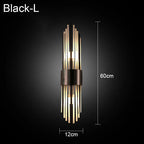 Crystal Wall Lamp: Elegant LED Indoor Lighting for Living Room, Bedroom, Hotel, and TV Background