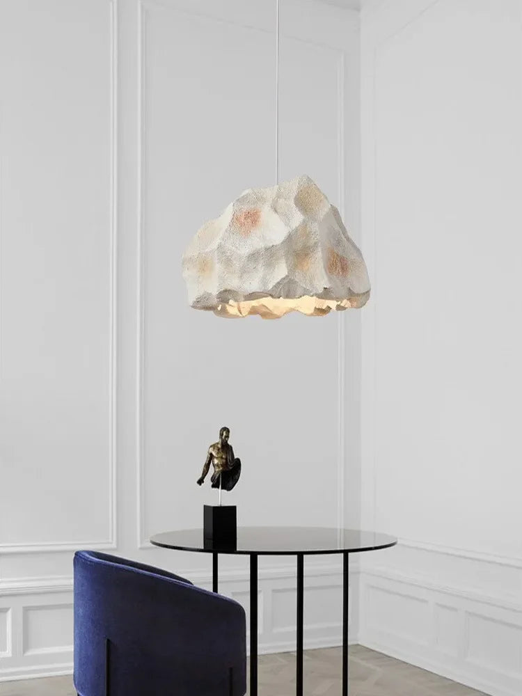 Rock Shape LED Chandelier - Nordic Resin Pendant Lamp for Living Room