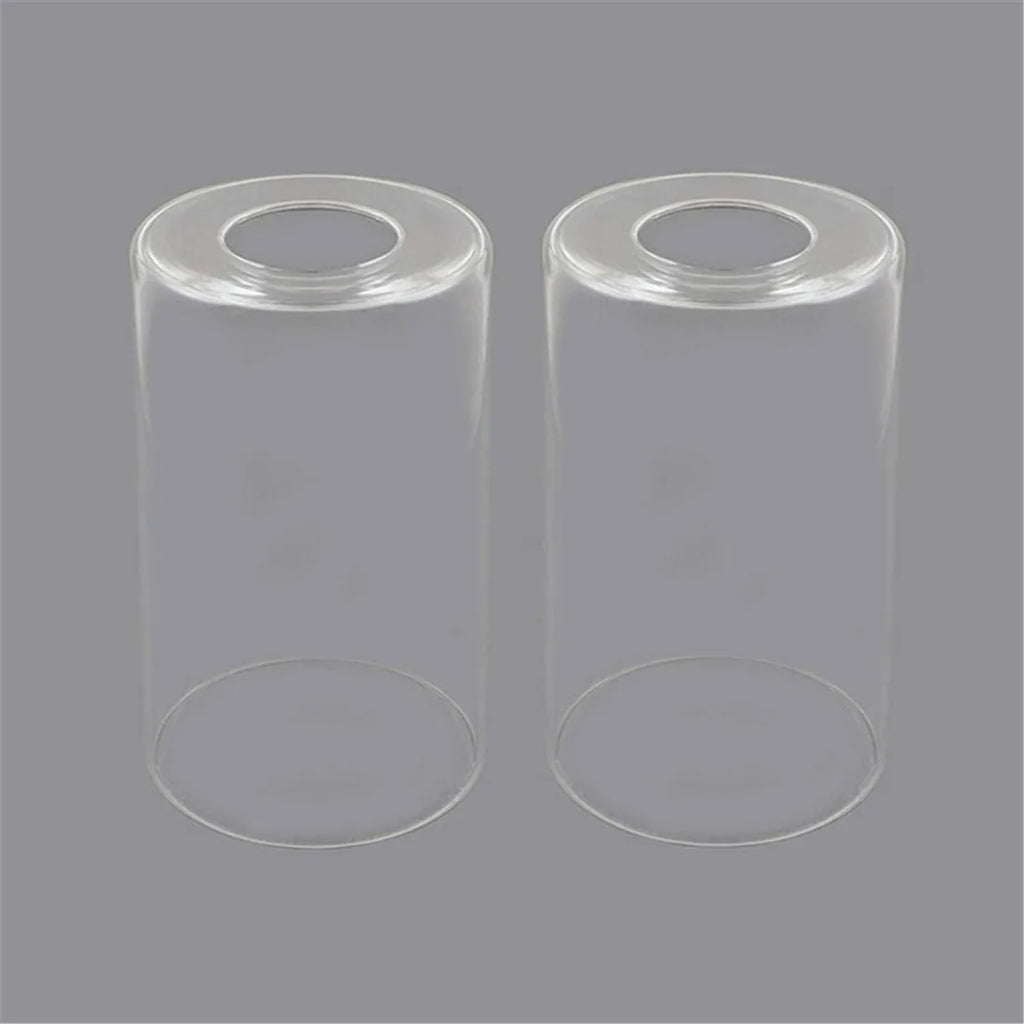 Clear Glass Cylinder Lamp Shade for E27 E26 Socket - Vanity Chandelier Floor Light
