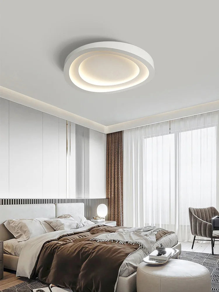 Round Master Bedroom Lamp: Modern Nordic LED Ceiling Lamps for Living & Study Rooms