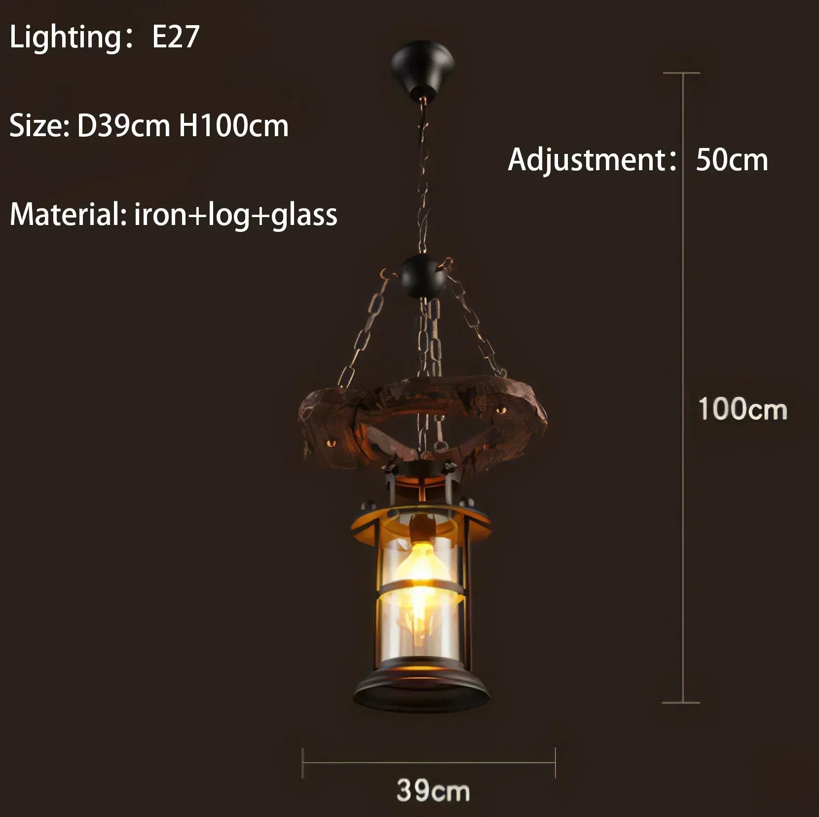 Iron Wheel LED Pendant Lights - Industrial Metallic Lustre Hanging Lamps
