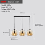 Nordic Glass LED Pendant Chandelier for Living Room Kitchen Bedroom