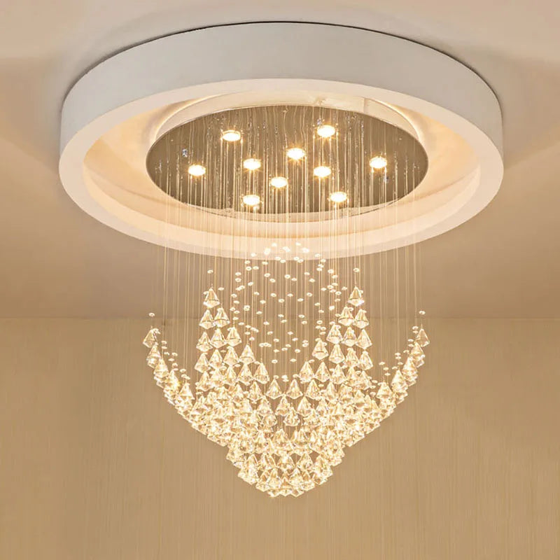 Diamond Crystal Chandelier LED Living Room Hotel Lighting