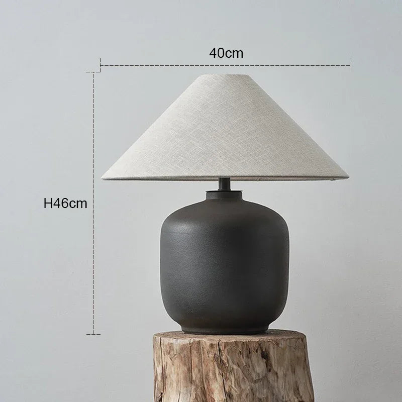 Ceramic Wabi Sabi Antique Japanese Floor Lamp for Living Room