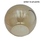 Side Opening Glass Shade Replacement for E27 Socket, D15cm, 45°C - Table Lamp Chandelier Cover