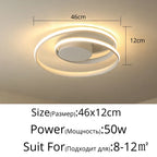 Minimalist LED Chandeliers Ceiling Lamp for Living Room Bedroom Study - Modern Surface Mounted Lighting