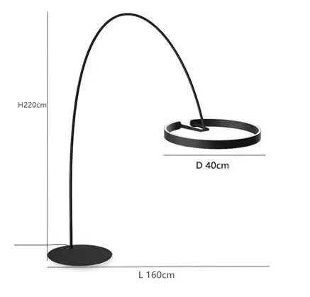 Circular Luminescence LED Floor Lamp for Living Room Bedroom Hotel Decor