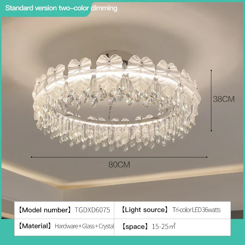 Postmodern Crystal Ceiling Light: Elegant European Style LED Nordic Room Lamp
