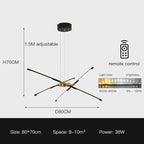 Linen Ceiling Chandelier: Black Gold Pendant Lamp for Home, Office, or Restaurant