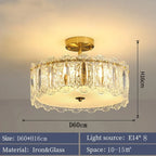 Romantic Glass Chandelier Luxury Ceiling Pendant Light Fixture